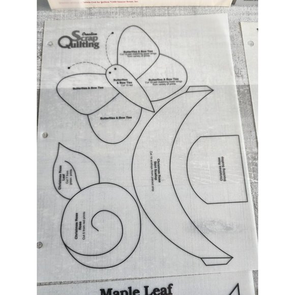 Georgia Bonesteel's Spinning Spools Template Storage Bag + 9 Quilt Templates #50 - Picture 6 of 10